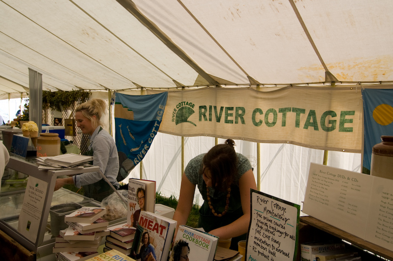 Le stand de River Cottage, mais aucun signe de Hugues...