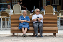 Petits vieux sur leur banc à Bagnoyles