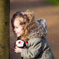 Cliveden - 17 February 2013 / Alana has a very strange concept for hiding herself behind a tree...