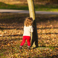 Cliveden - 17 February 2013 / Alana hiding behind a tree