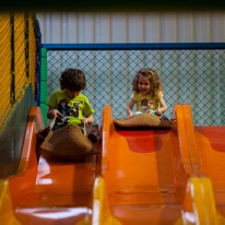 Wooburn Green - 03 March 2013 / Alana and Oscar on the slide