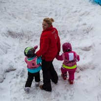 La Plagne - 11-17 March 2013 / Alana with her new friend Cathy...