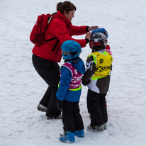 La Plagne - 11-17 March 2013 / Oscar getting ready outside to go to the ski school...