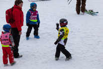 La Plagne - 11-17 March 2013 / Oscar getting ready outside to go to the ski school...