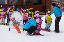 La Plagne - 11-17 March 2013 / Alana getting ready for the ski...