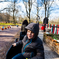 Wellington Park - 01 April 2013 / Oscar on a small train...