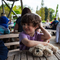 Savill Garden - 19 May 2013 / Oscar having a good conversation with Kristina