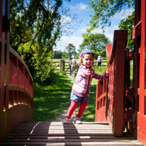 Henley-on-Thames - 06 June 2013 / Alana opening the gate on the Japanese bridge at Greys Court