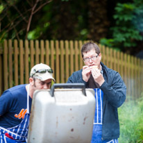 Henley-on-Thames - 22 June 2013 / Working hard at the barbecue