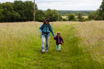 Greys Court - 23 June 2013 / Alana and Jess walking steadily around Greys Court...