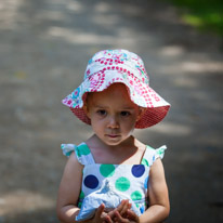 Bucklebury Farm - 30 June 2013 / Alana carrying very carefully some animal food