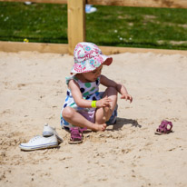 Bucklebury Farm - 30 June 2013 / Alana playing in the sandpit...