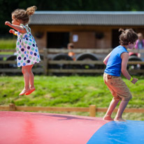 Bucklebury Farm - 30 June 2013 / Oscar and Alana bouncing on this giant air mattress...