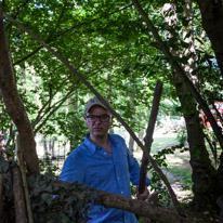 Bucklebury Farm - 30 June 2013 / Building a den in the forest