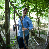 Bucklebury Farm - 30 June 2013 / Building a den in the forest