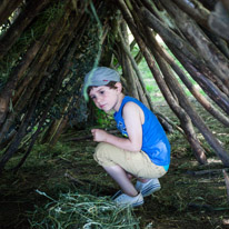 Bucklebury Farm - 30 June 2013 / Building a den in the forest