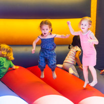 Henley-on-Thames - 19 July 2013 / Alana in the bouncy castle at Badgemore PreSchool