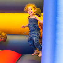 Henley-on-Thames - 19 July 2013 / Alana in the bouncy castle at Badgemore PreSchool