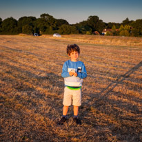 Maidensgrove - 19 July 2013 / Oscar taking photos with me of the sunset at Maidensgrove