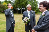 Cambridge - 20 July 2013 / Simon, the best man, and Simon's Father-in-law... Just as a side note, the flowers are also drinking Pimms