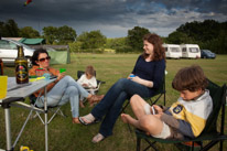 Oakland Farm Campsite - 02 August 2013 / Jane with us at the Campsite