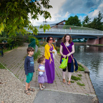 Newbury - 03 August 2013 / Jess, Jane, Alana and Oscar by the River in Newbury