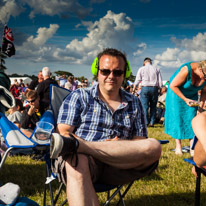 Highclere Castle - 03 August 2013 / Chris playing with Alana's ear defender