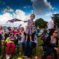 Highclere Castle - 03 August 2013 / Alana waving her flag