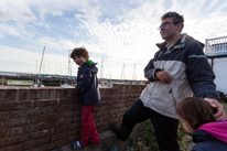 Hill Head - 09 August 2013 / Amelia, Oscar and Richard getting ready for our Moth evening at Titchfield natural reserve