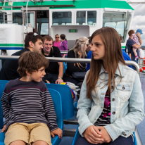 Portsmouth - 09 August 2013 / Vicky and Oscar on the ferry between Gosport and Portsmouth