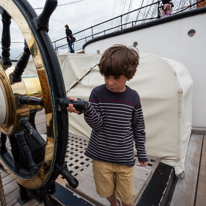 Portsmouth - 09 August 2013 / Oscar at the helm...