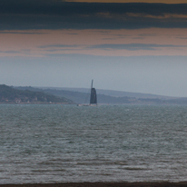 Hill Head - 10 August 2013 / Spindrift arriving the day before the Fastnet at Cowes