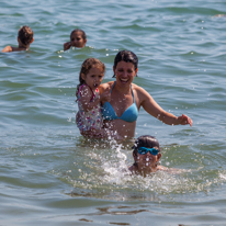 Barcelona - 23 August 2013 / Oscar, Jess and Alana in the water.