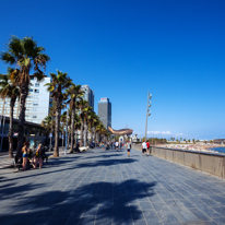 Barcelona - 23 August 2013 / Urban and square by the Olympic port of Barcelona