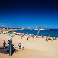 Barcelona - 23 August 2013 / Urban and square by the Olympic port of Barcelona