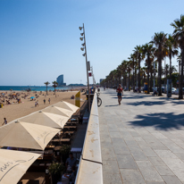 Barcelona - 23 August 2013 / Urban and square by the Olympic port of Barcelona