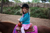 Begur - 26 Augsut 2013 / Alana on a poney for the first time... we are making progress