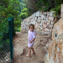 Begur - 28 August 2013 / Alana walking with me around Aiguablava