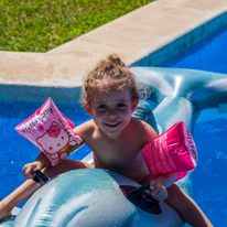 Begur - 30 August 2013 / Alana in the swimming pool