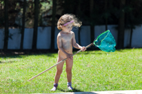 Begur - 01 September 2013 / Alana cleaning the swimming pool