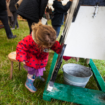 Henley-on-Thames - 14 September 2013 / Alana milking a virtual cow... She is not that convinced