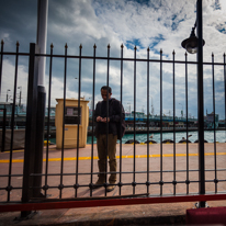 Istanbul - 3-5 October 2013 / Commuter waiting for his ferry