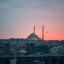 Istanbul - 3-5 October 2013 / An amazing sunset on one of the beautiful mosque. This place is full of mistery and charm. Loved it