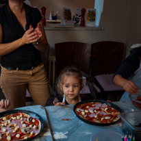 Henley-on-Thames - 10 October 2013 / Alana preparing her Pizza