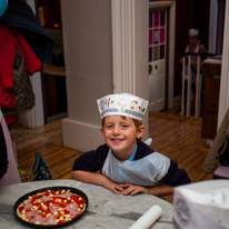 Henley-on-Thames - 10 October 2013 / James proud of his Pizza