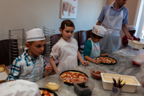 Henley-on-Thames - 10 October 2013 / Oscar's friends preparing their pizza