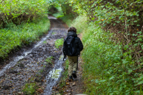 Henley-on-Thames - 12 October 2013 / Oscar walking on the muddy path of Warburg