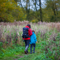 Cholsey - 26 October 2013 / Jess and Oscar walking on the path