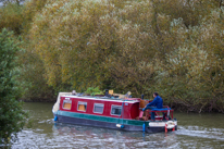 Cholsey - 26 October 2013 / Narrow boat on the River