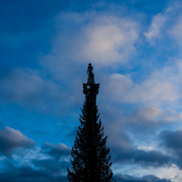 London - 28 December 2013 / Nelson on a christmas tree